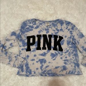 PINK by Victoria Secret Tie Dye Cropped Shirt